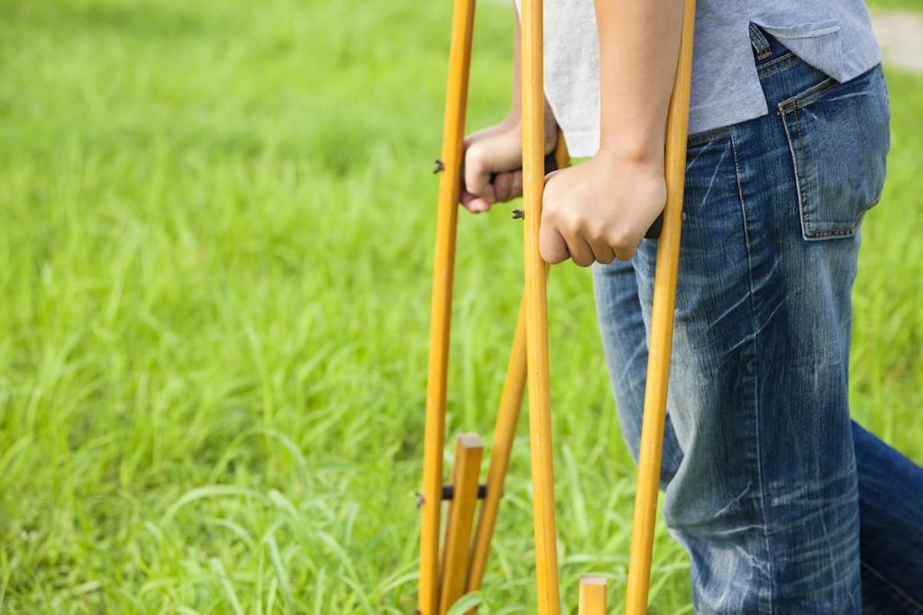 pedestrian injury crutches
