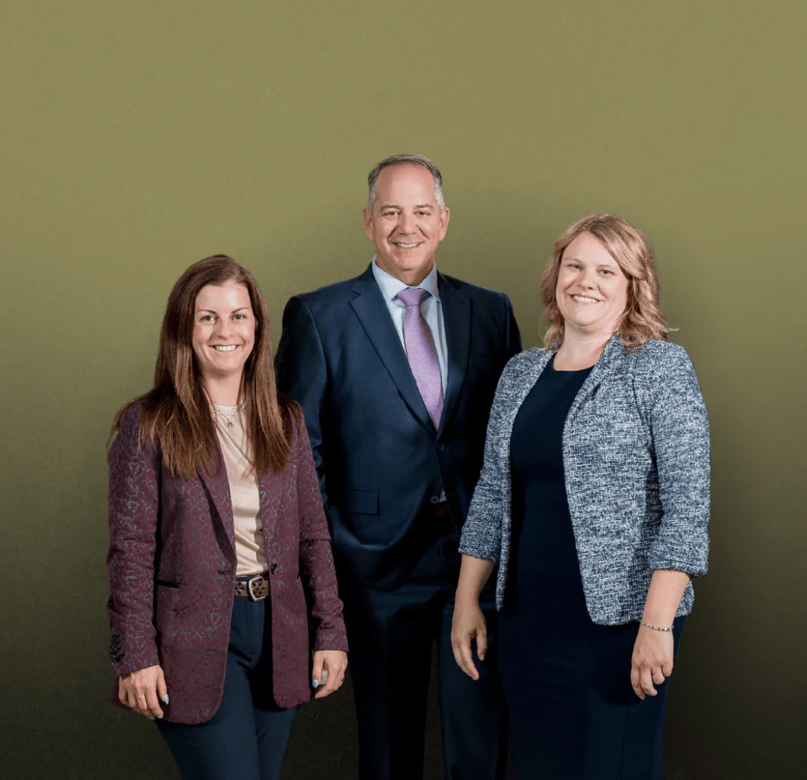 Founder James D. Spiros, legal partner Miranda L. Soucie and legal partner Danielle E. Cain of Spiros Law, P.C. personal injury law firm in Kankakee, Illinois