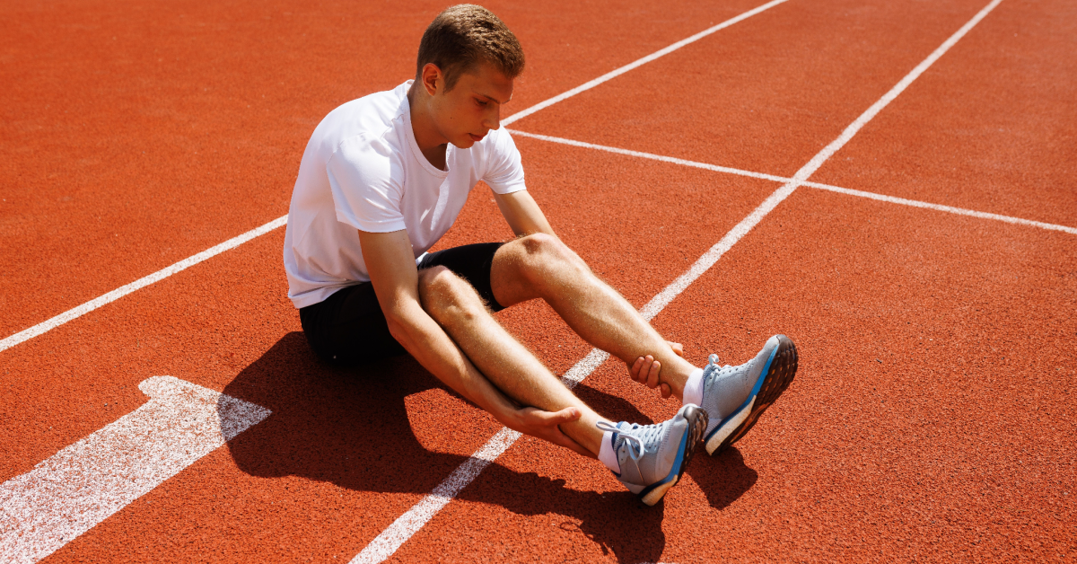 young injured sports player